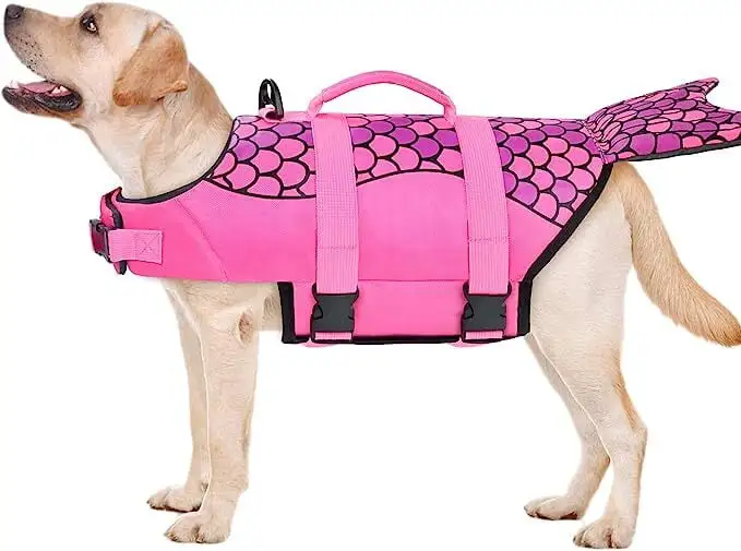 MMTX Dog Life Jacket. Ripstop Dog Life Vest. Adjustable Dog Life Preserver with Strong Buoyancy and Durable Rescue Handle Puppy Life Jacket for Small Medium Large Dogs Swimming Boating