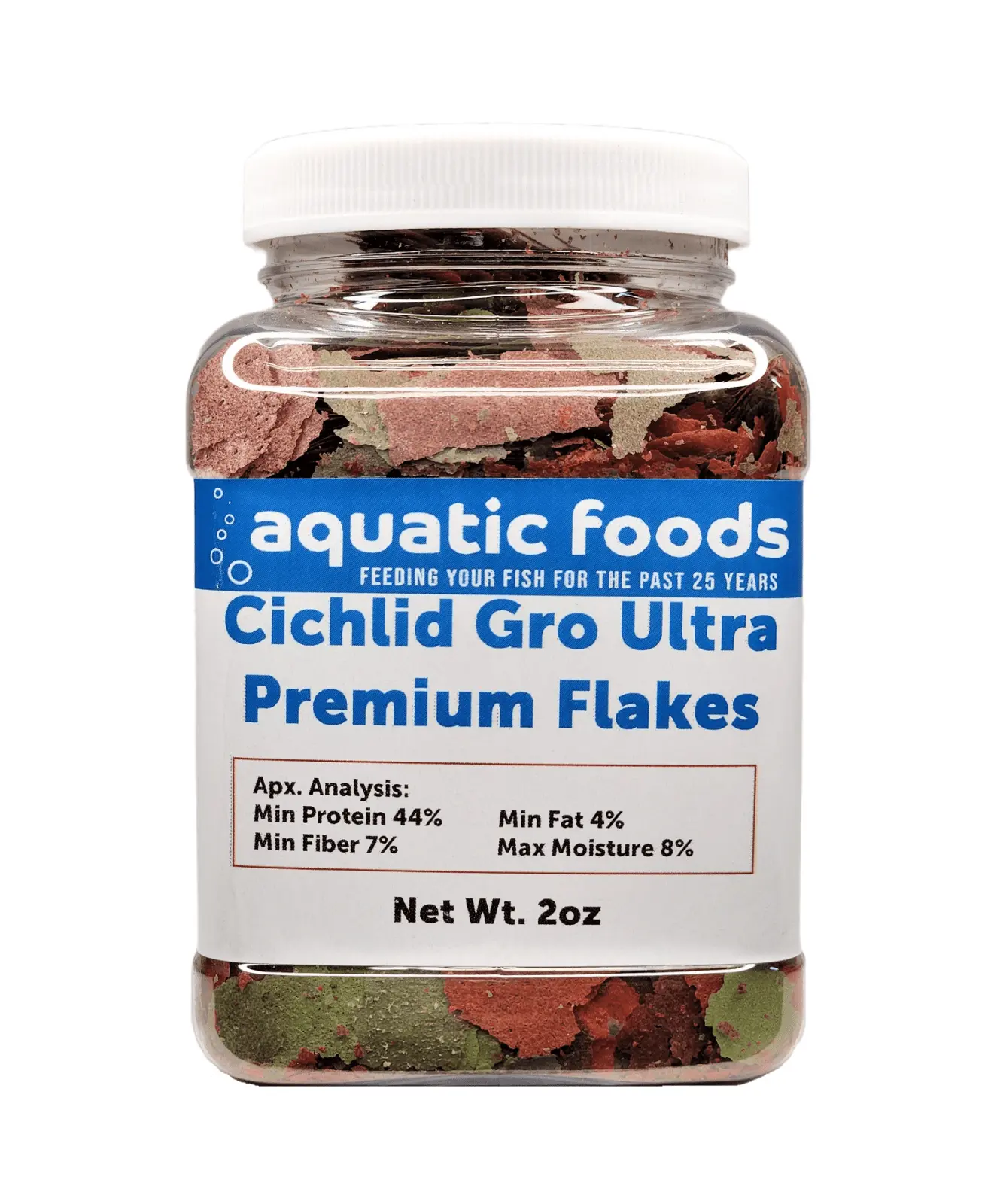 Cichlid Growth ULTRA 8-Type Premium Flake Mix for Discus. Cichlids. All Tropicals. Aquatic Foods Premiun Flakesa?|2oz Small Jar