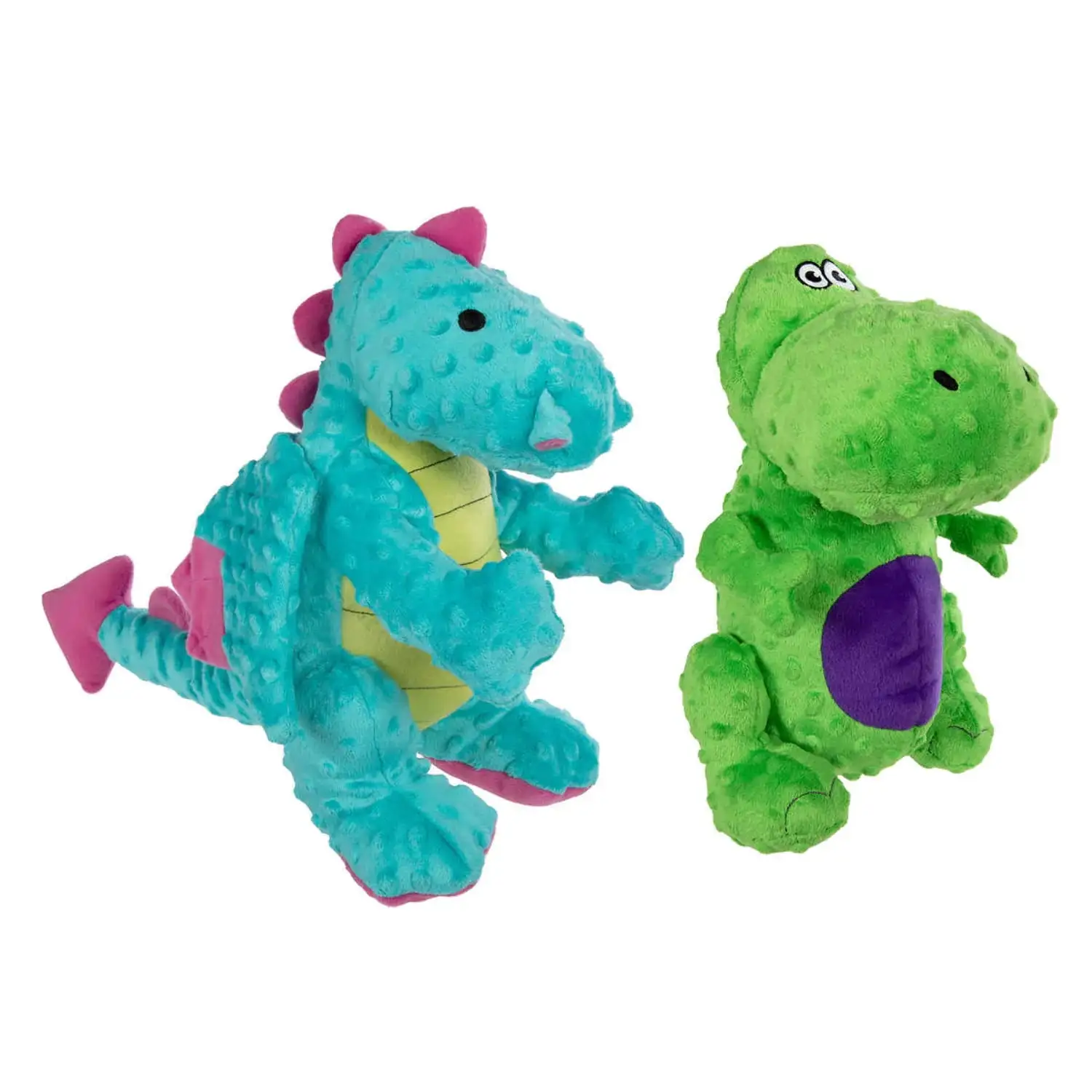 goDog Jumbo Squeaker Plush Dog Toy with Chew Guard Technology. 2-pack