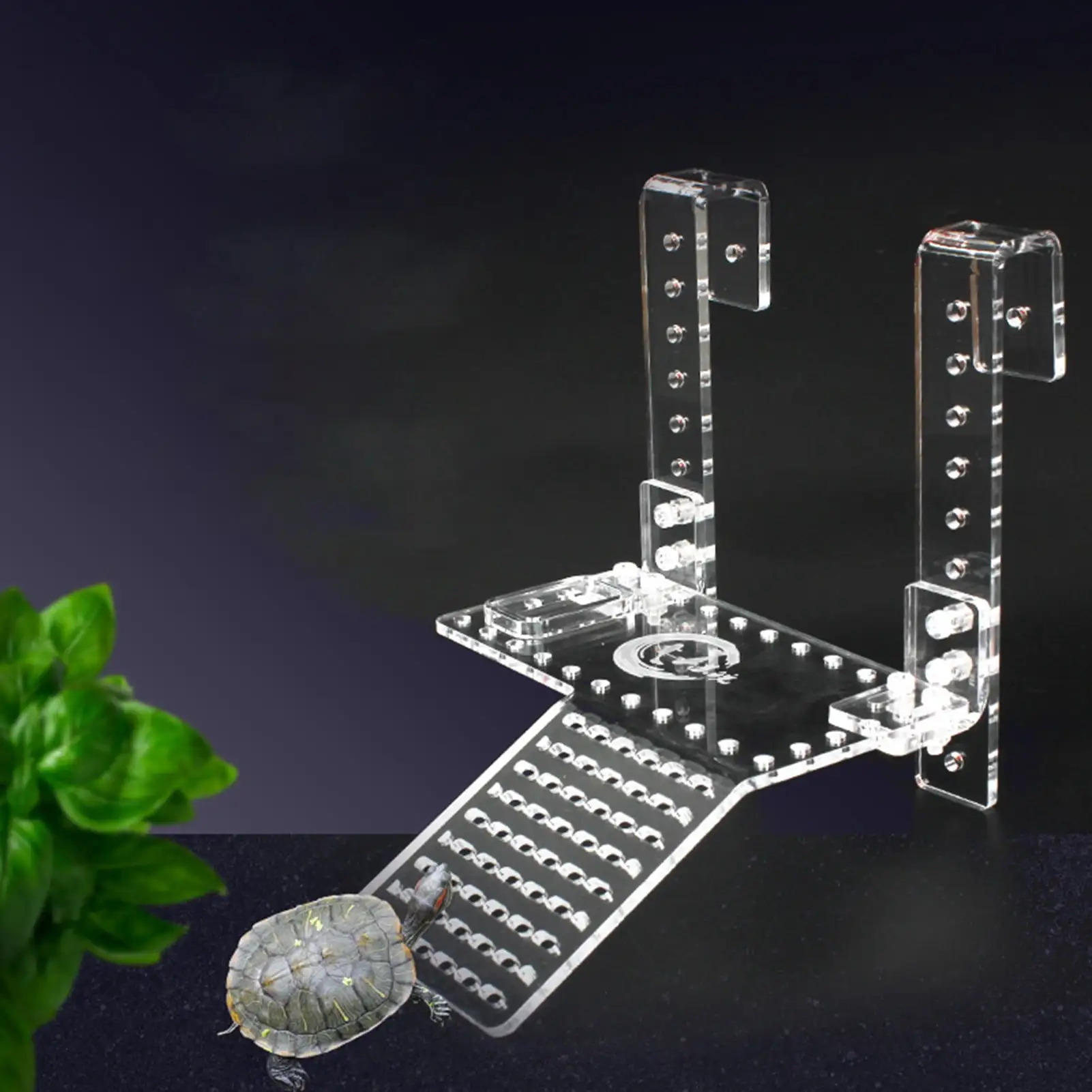 gotofar Turtle Basking Platform Climbing Ladder Terrarium Landscaping Acrylic Hanging Tortoise Resting Terrace Reptile Supplies