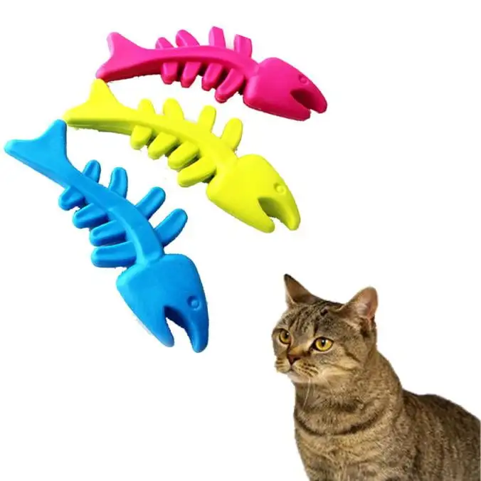 iOPQO Pet Others Pet Toy Pet Cat Puppy Rubber Dental Teeth Chew Bone Play Training Fetch Fun Toys Hot Multicolour