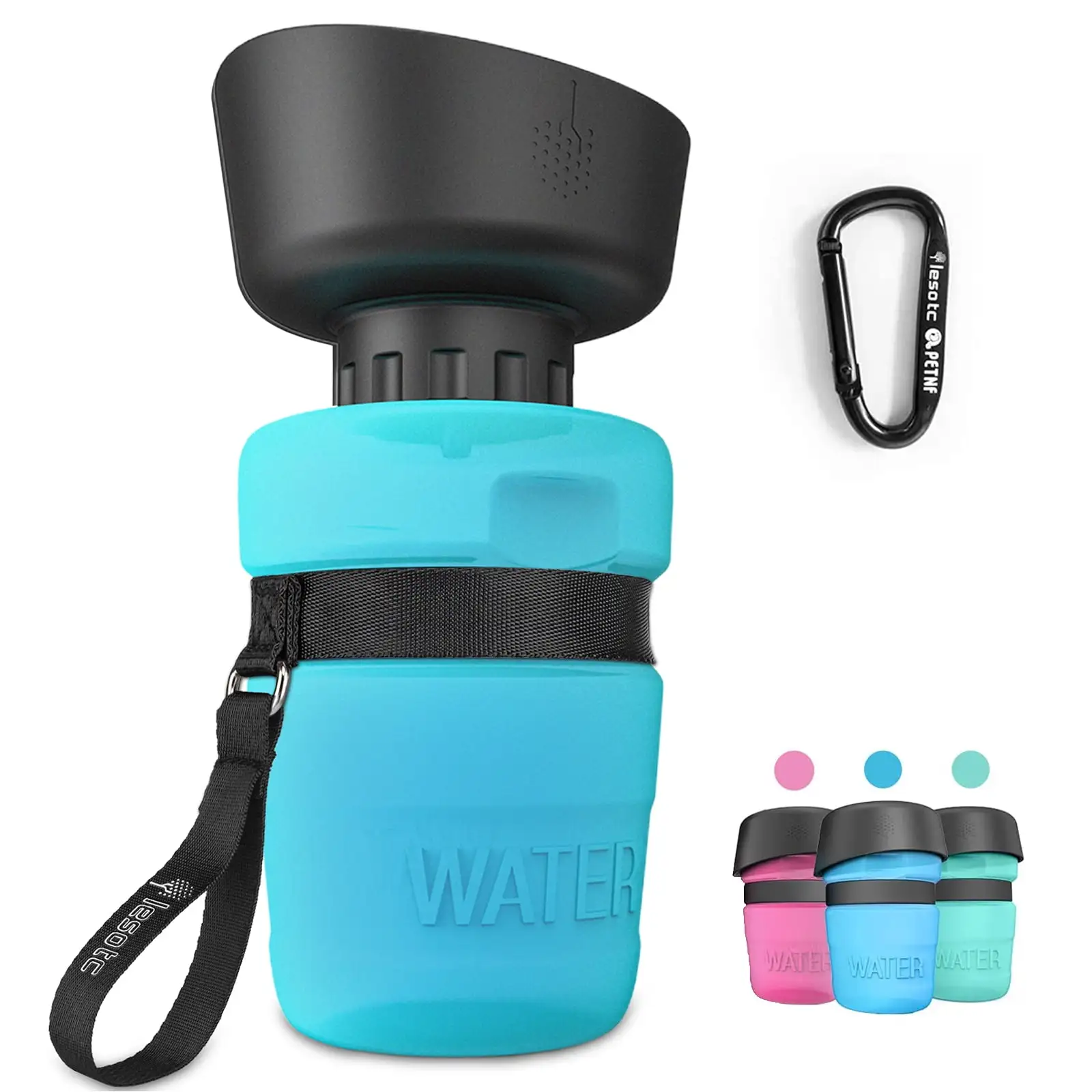 lesotc Pet Water Bottle for Dogs.Dog Water Bottle Foldable.Leak Proof Dog Travel Water Bottle.Dog Water Dispenser.Lightweight & Convenient for Outdoor Walking.Hiking.Travel.BPA Free