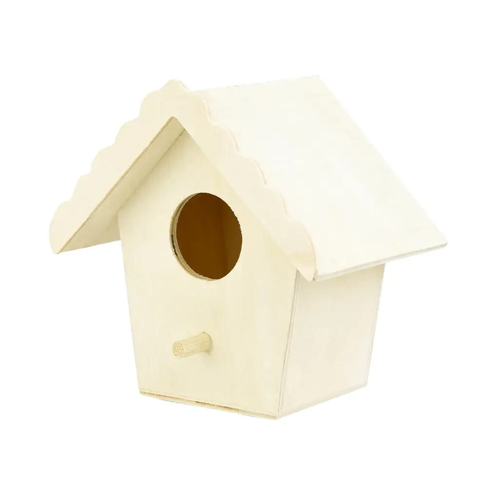 pdqouc Wood Bird Houses for Outside with Pole Wooden Bird House for Finch Bluebird Swallow Sparrow Hummingbird Nest Box Bird House Birdhouse Garden Country Cottages