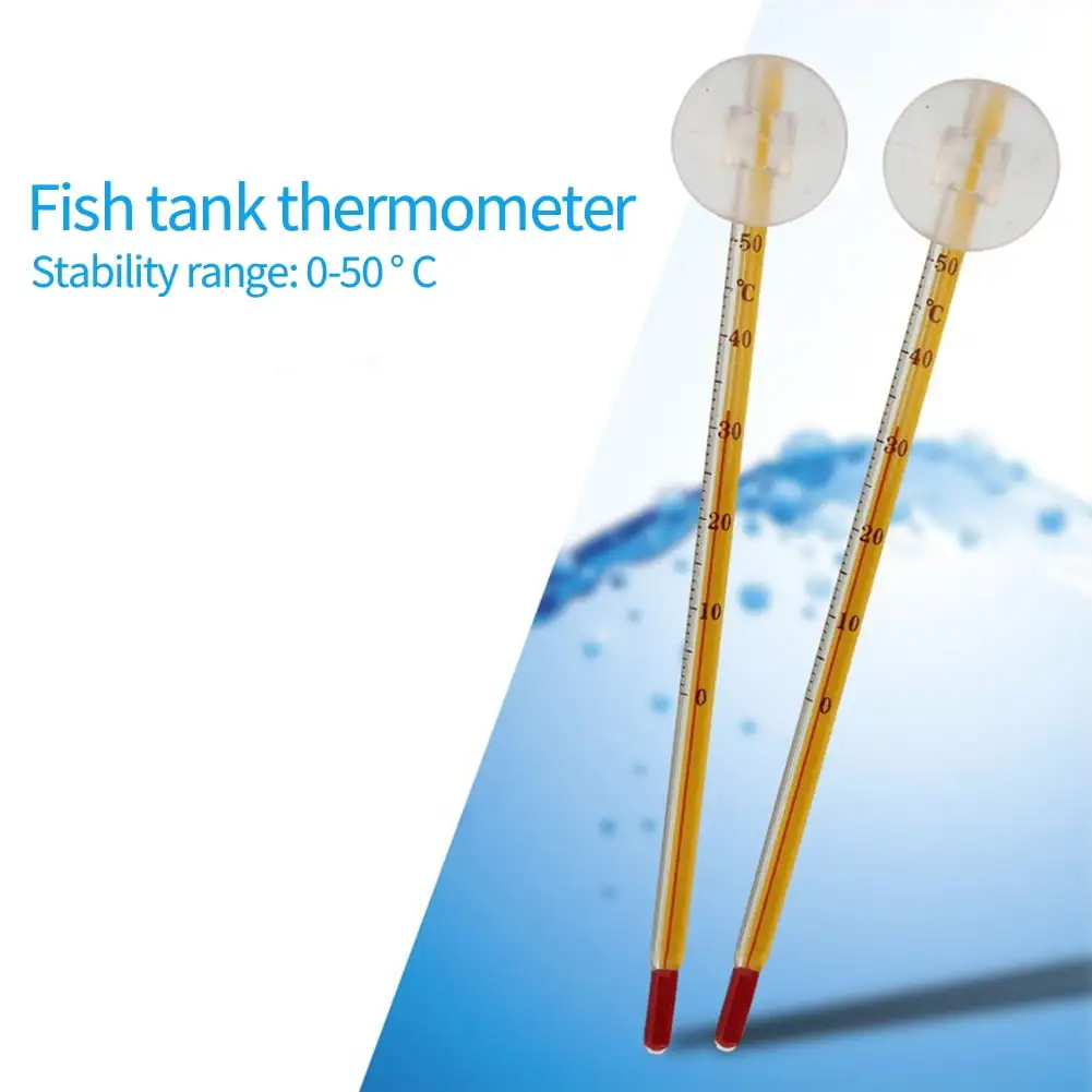 tiyuyo Aquarium Thermometer Turtle Fish Tank Glass Temperature Meter Suction Cup14cm